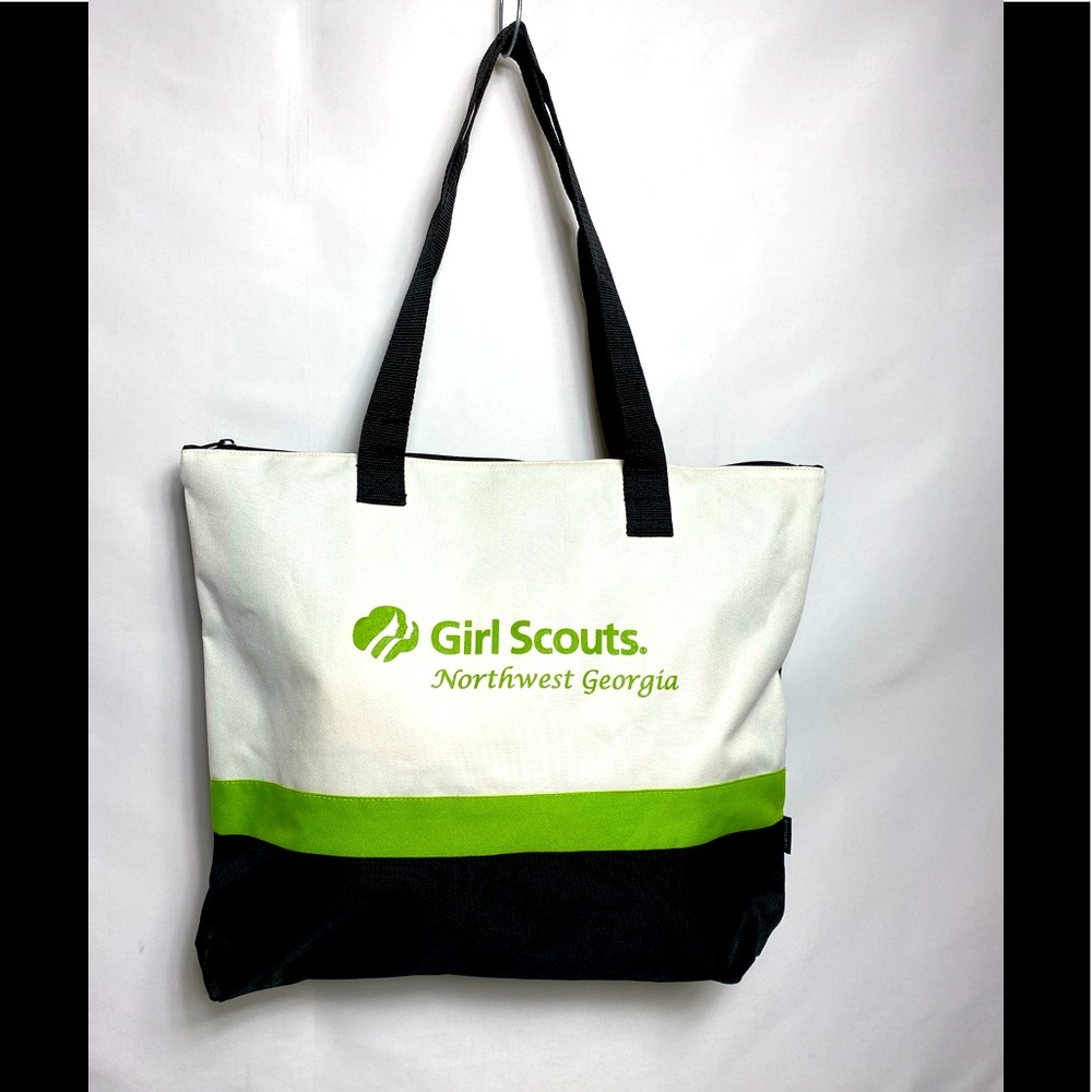 Gemline New Classic Zippered Closure Polyester Muse Convention Tote Bag 14”x17”